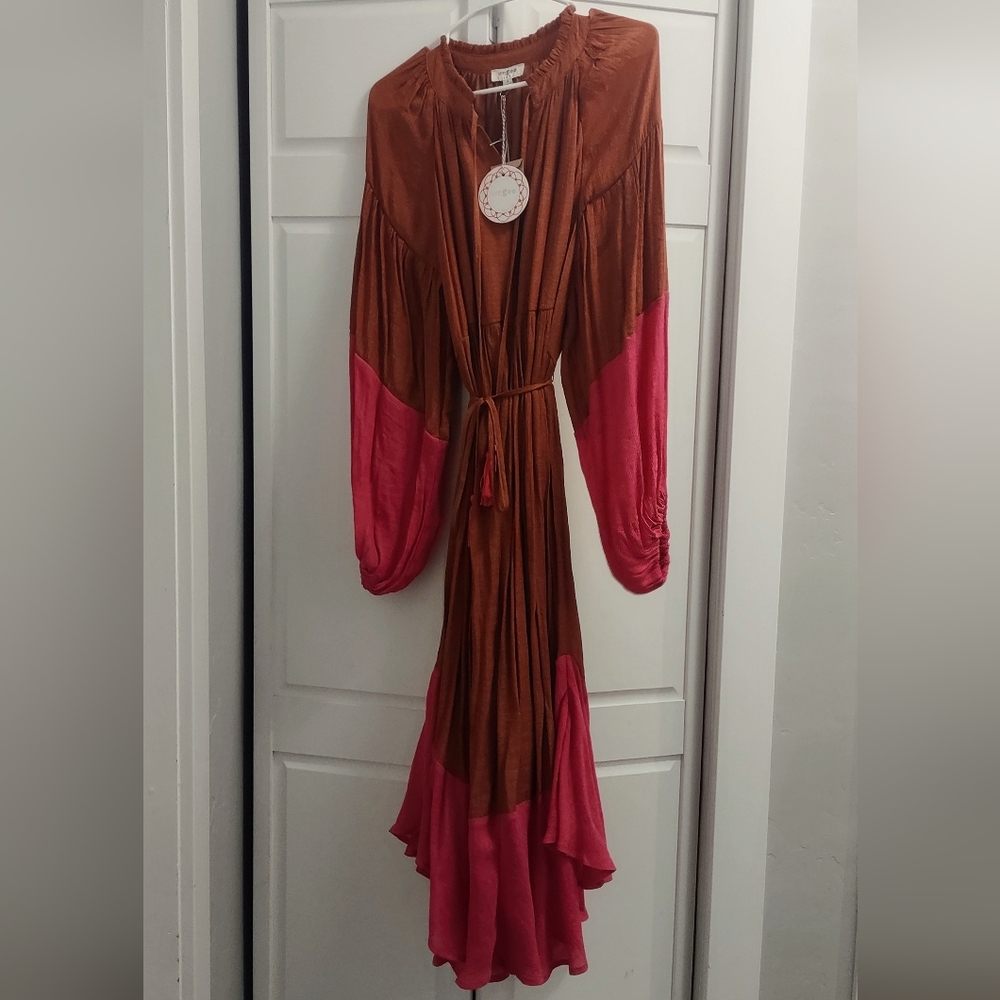 Billowy Bohemian Gypsy Midi Dress - Picture 12 of 15